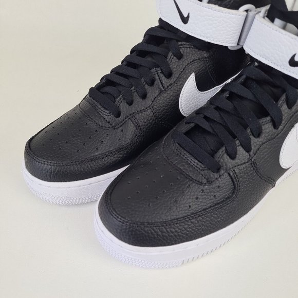 Nike Air Force 1 High '07 Shoes Black White Men's New - Picture 8 of 13
